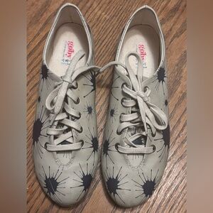 Goby Paint Splatter Ballet Lace Up Sneakers